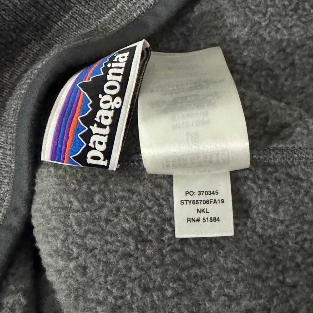 Patagonia Better Sweater 1/4 Zip Fleece Jacket in Nickel Grey Kid’s XL (14) - Picture 7 of 7